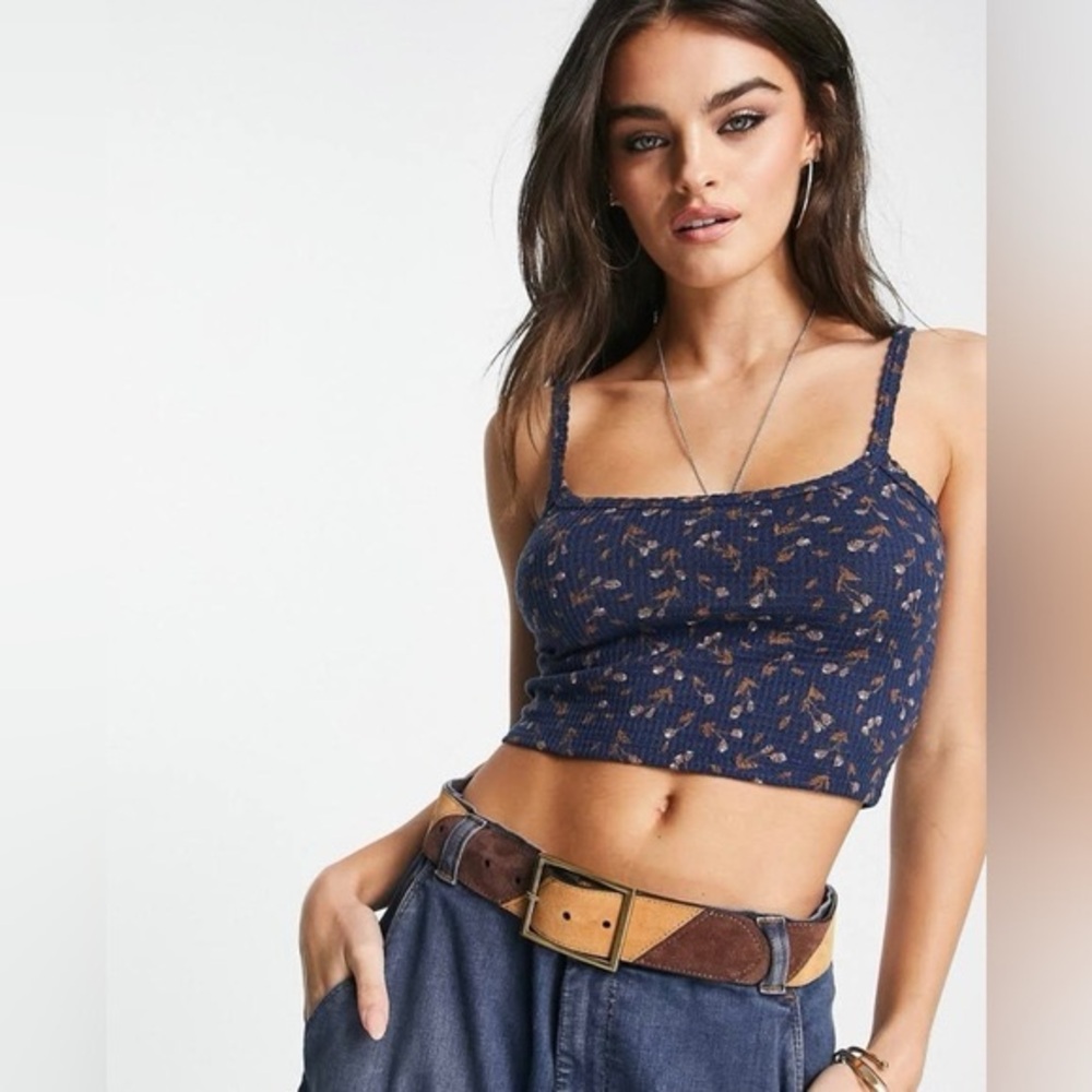 Free People  One of The Girls Floral Brami Top Size S